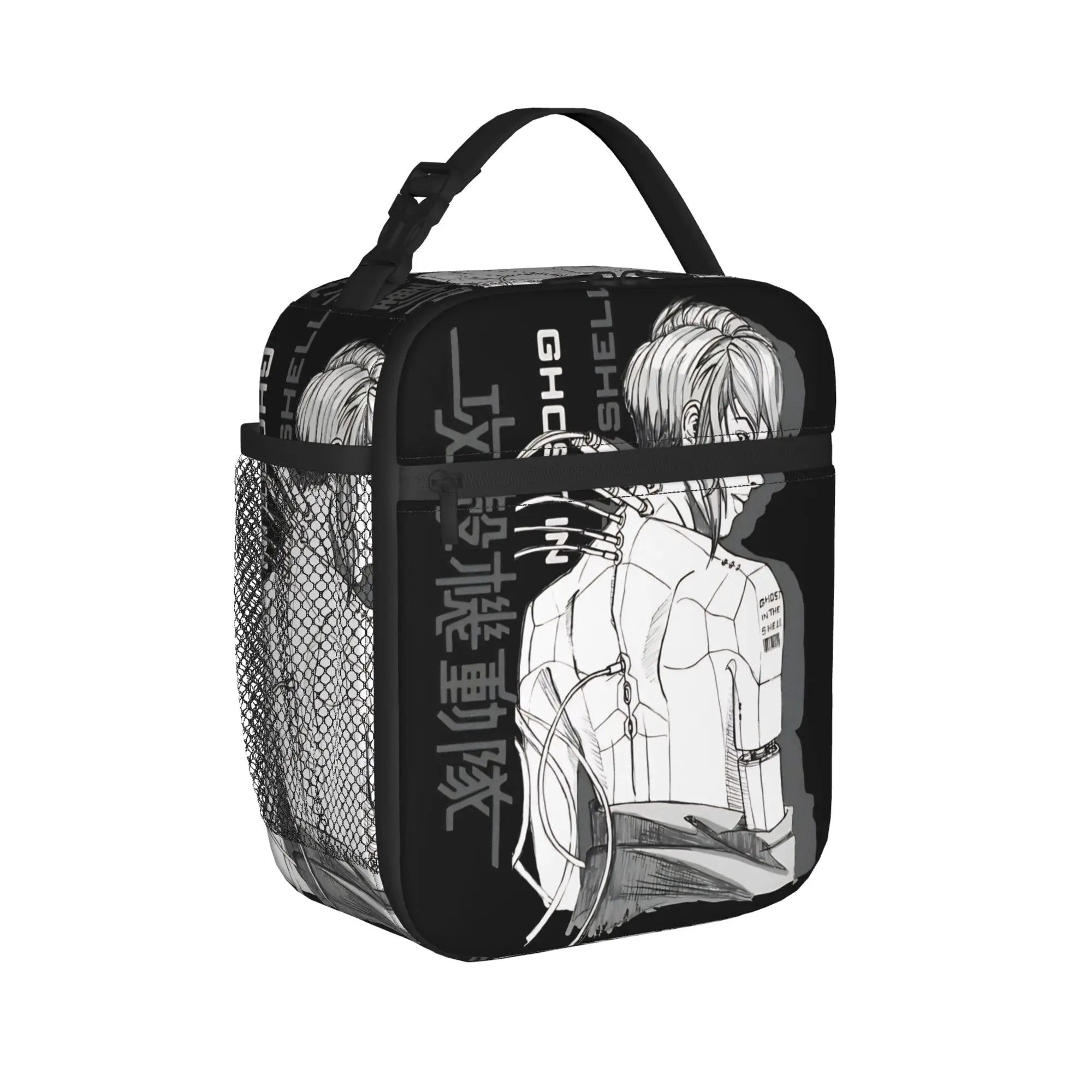 Ghost in the Shell Motoko Kusanagi  Thermal Insulated Lunch Bag for Travel  Portable Bento Box Men Women Thermal Lunch Boxes