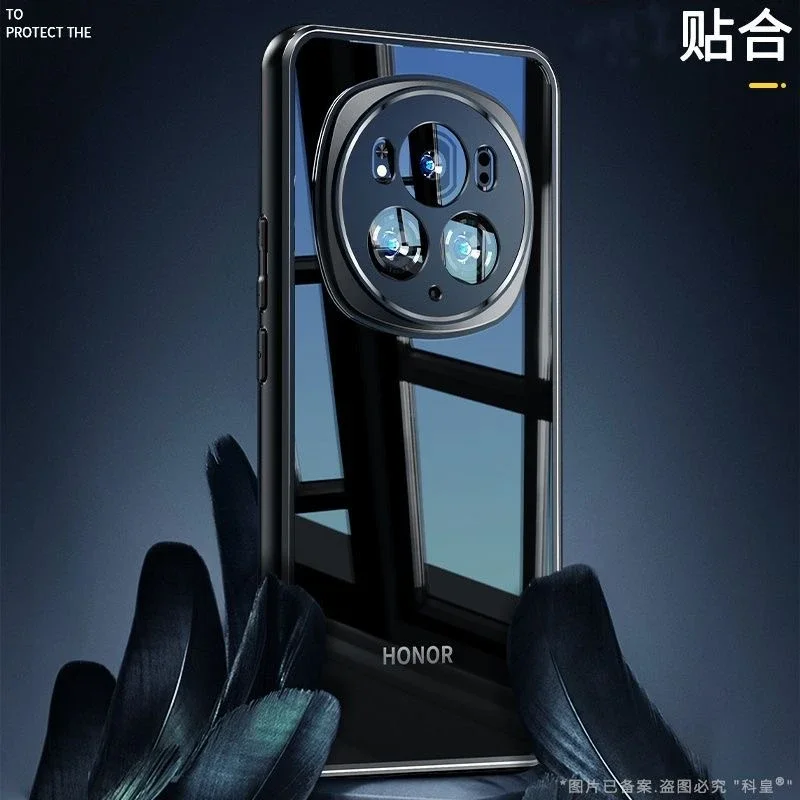 حافظة لهاتف Honor Magic 7 Pro 6 6Pro 5 5G غطاء خلفي شفاف غير لامع لهاتف Magic7 7Pro غطاء حماية للكاميرا ممتص للصدمات