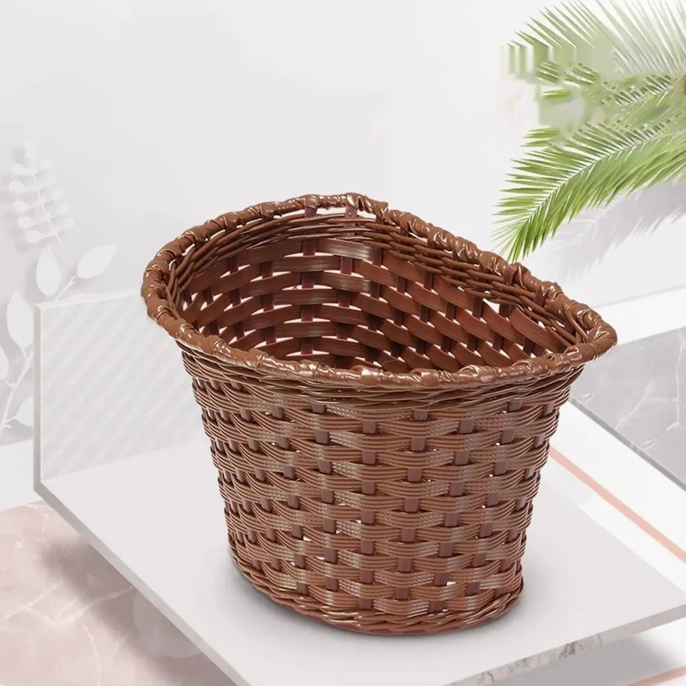 1Set Childrens Bike Front Basket Compact Size Wonderful Workmanship Detachable Installation Convenience Bike Riding Basket
