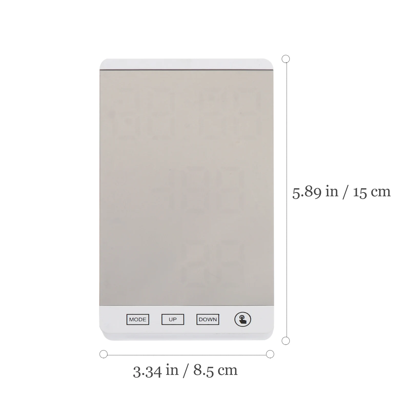 

Digital Alarm Clock LED Temperature Humidity Display Bedroom Clear Acrylic Mirror Silent Operation Multifunction Wireless