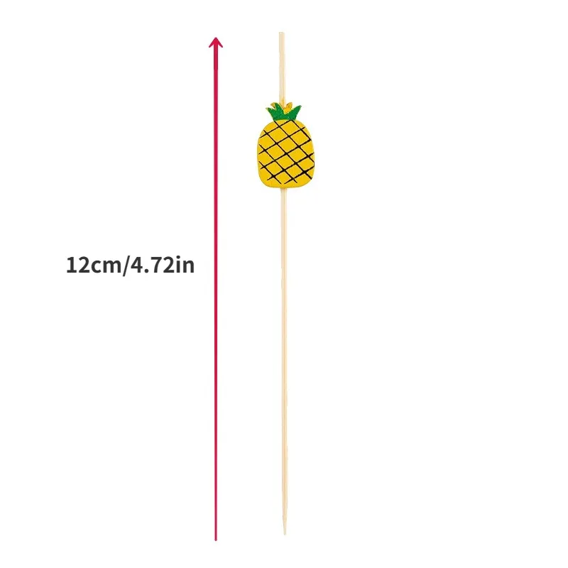 100 Pcs Disposable Bamboo Picks Food Fruit Cocktail Handmade Toothpicks Picnic Party Supplies Decoration