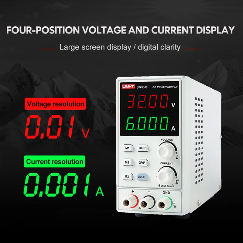 Imagem -04 - Uni-t-laboratório Regulador de Tensão Display Digital Comutação de Alimentação dc Regulador de Tensão Ajustável Interruptor Utp1306 32v 6a
