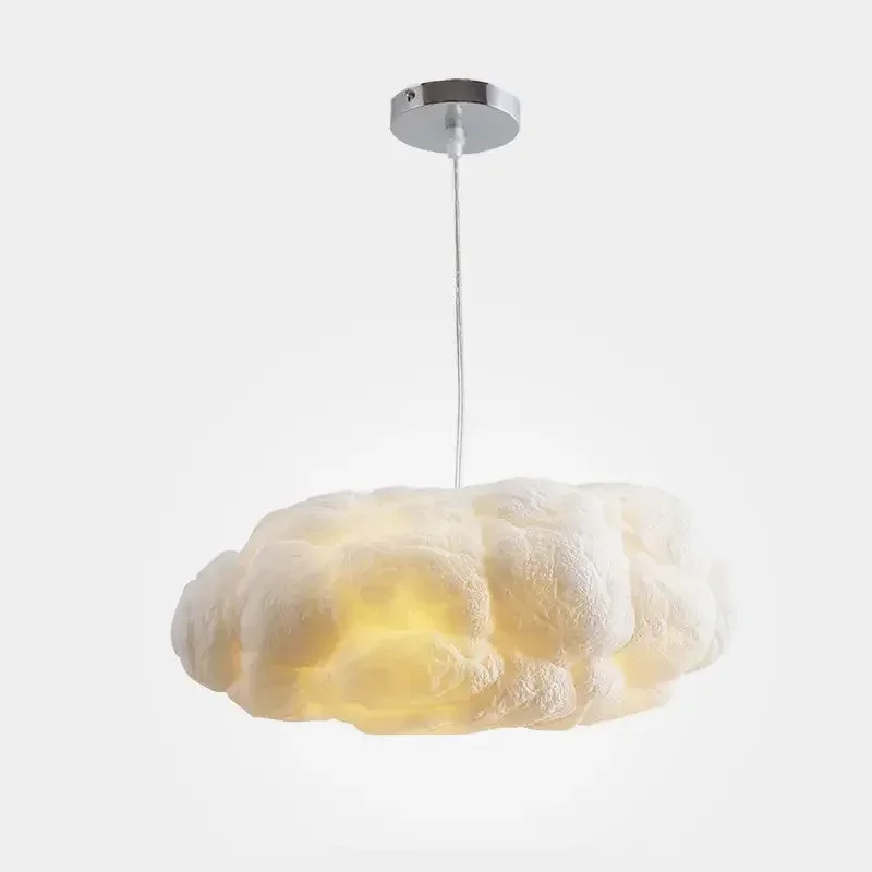 White Cloud-shaped Chandelier Restaurant Hotel Lobby Project Decoration Cloud Fabric  Creative Cotton Lamp