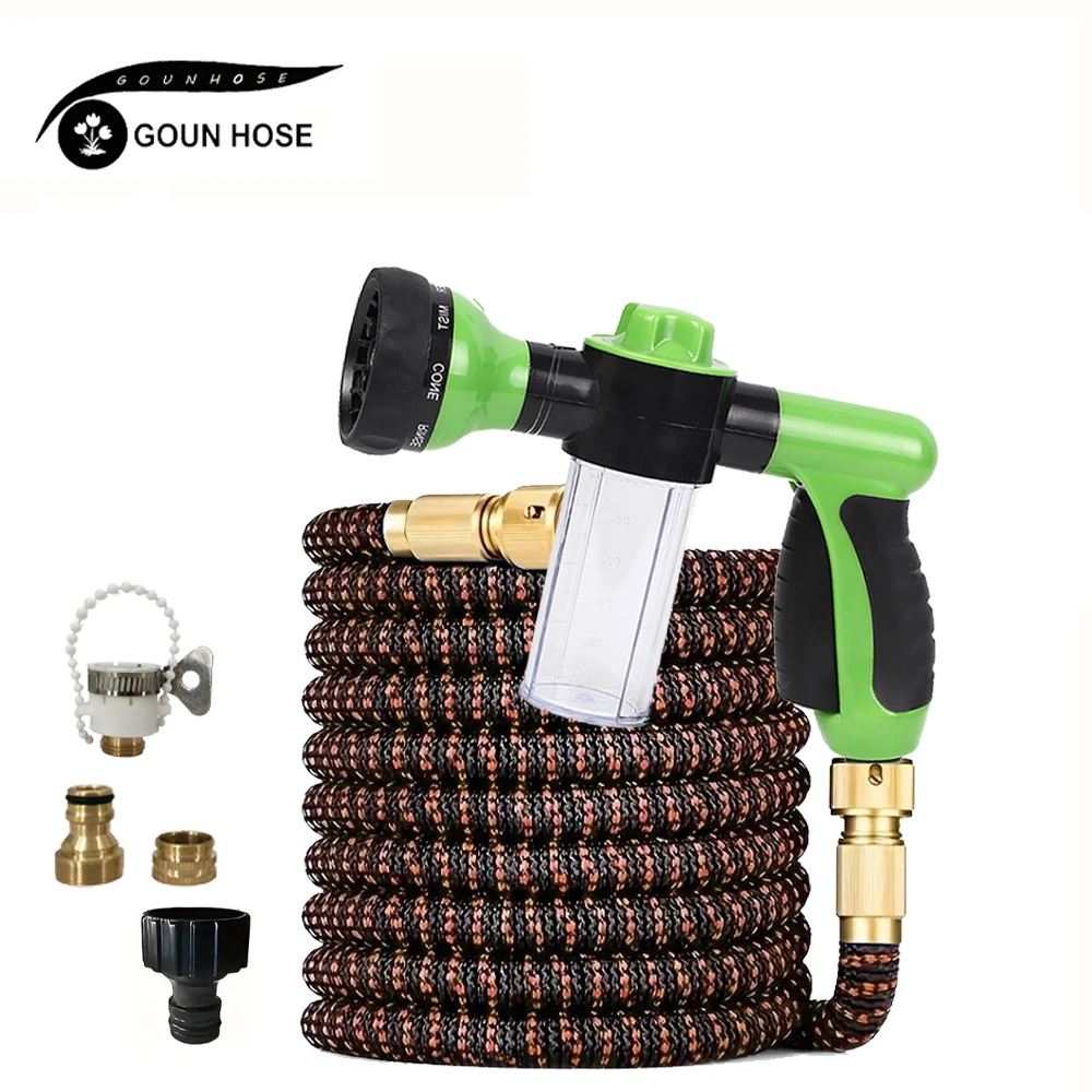 

Garden Water Hose Expandable Metal Connector High Pressure TPE Reel Magic Water Pipes for Garden Hose Farm Irrigation