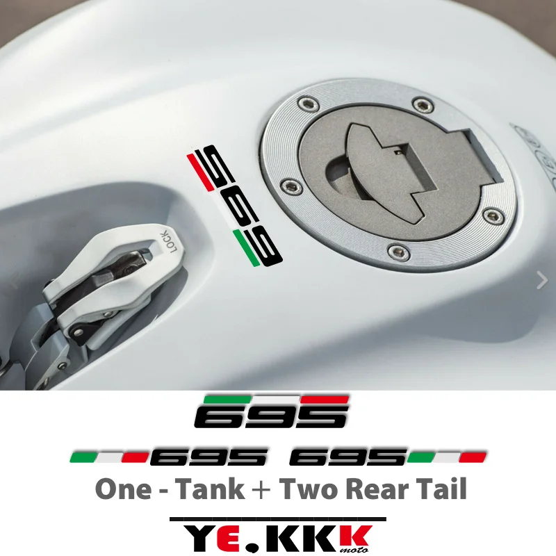 

For Ducati 695 Fuel Tank Cap Fuel Tank Rear Tail Rear Fairing Sticker Decal Cutout Italian Flag Any Number Sticker Decal