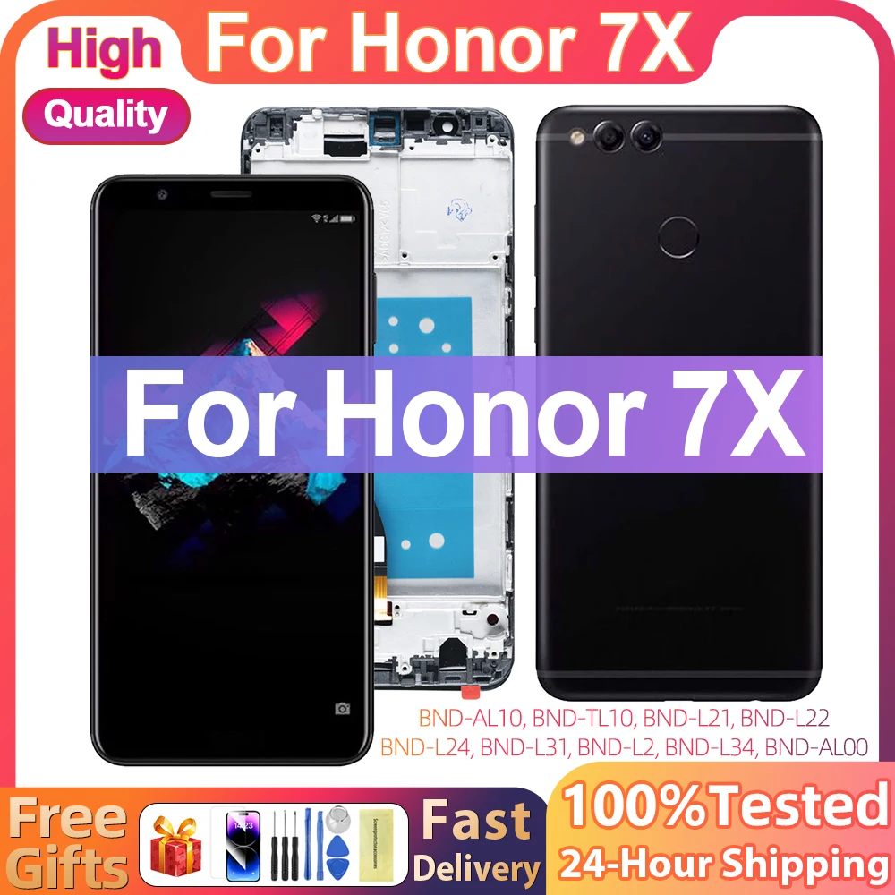 

5.93'' For Huawei Honor 7X BND-AL10 BND-L21/L22 LCD Display Touch Screen Digitizer Assembly For Honor7X LCD Screen Replacement