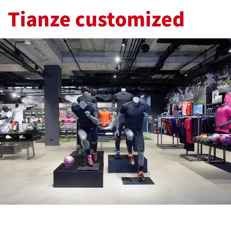 

(customized)Modern Sport Soccer Clothing Retail Shops Display Fixture Fashion Sporting Stores Interior Design Ideas Sup