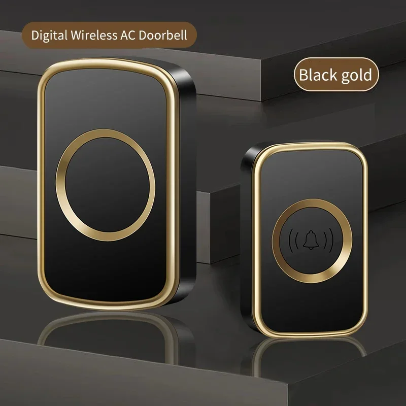 CACAZI Wireless Doorbell Waterproof  Button Smart Door Bell Sets Home Welcome Outdoor House Chimes Receiver US UK EU AU Plug New