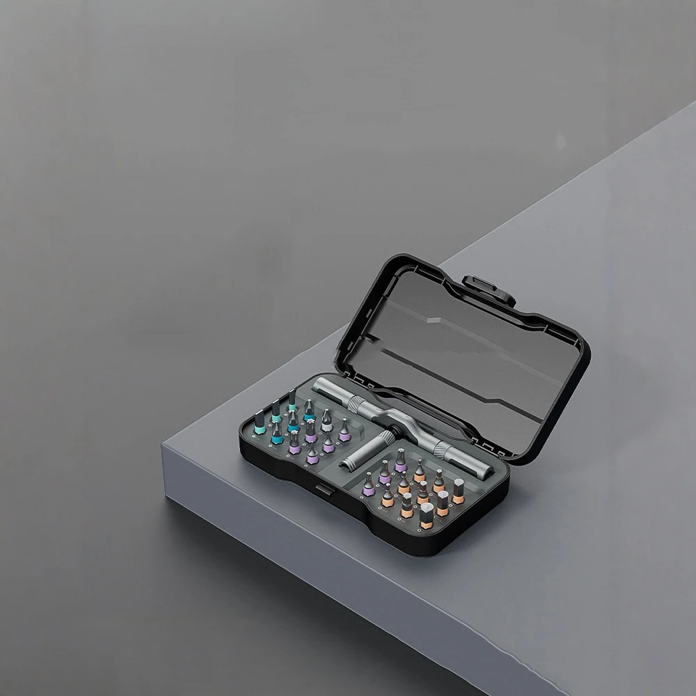 

Multifunctional Ratchet Screwdriver Set Household 24 in 1 Multipurpose High Hardness Head Cover S2 Steel Diy Repair Tool Set