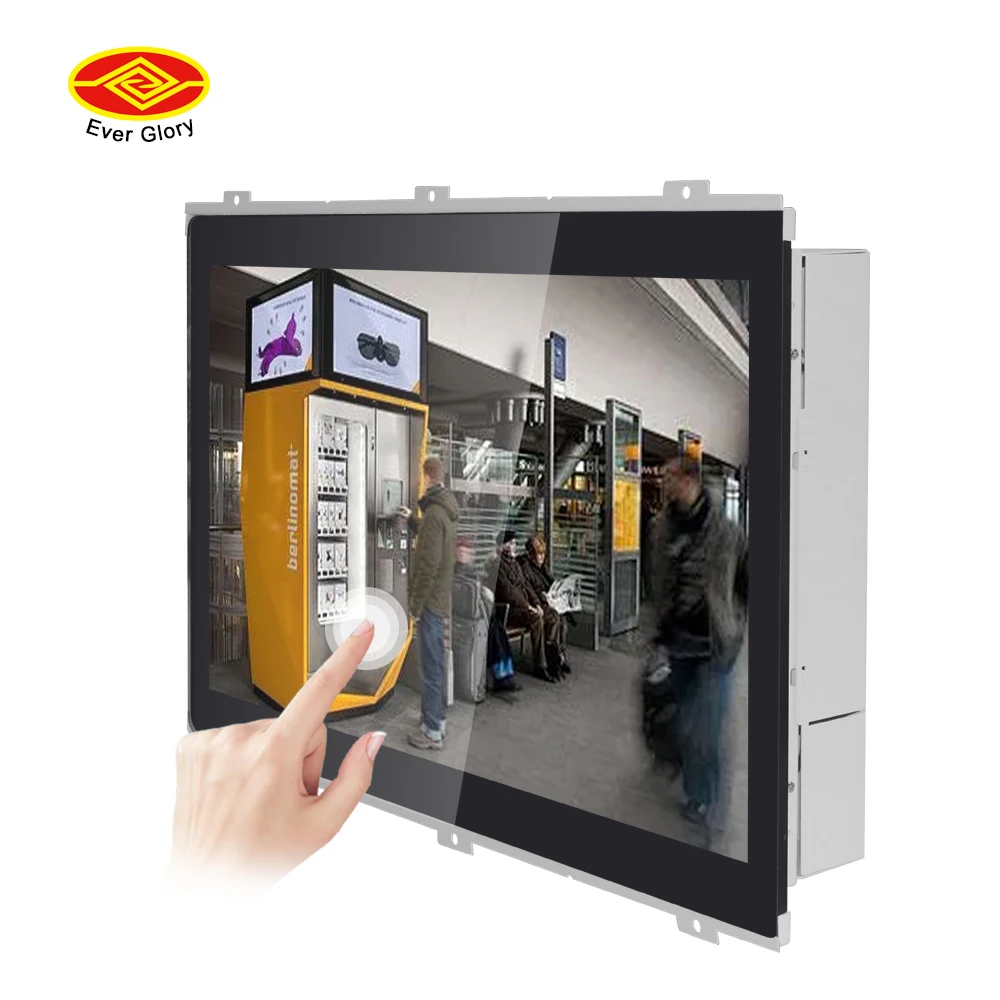 21.5 Inch Outdoor Monitor Sunlight Readable IP65 Waterproof USB Touch Panel Anti-Glare Industrial Touch Display Vending Machine