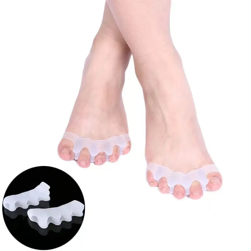 

1 Pair Protective Toes Separator Suitable Bunion Corrector Material Soft Gel Straightener Spacers Stretchers Care Tool Toe Socks