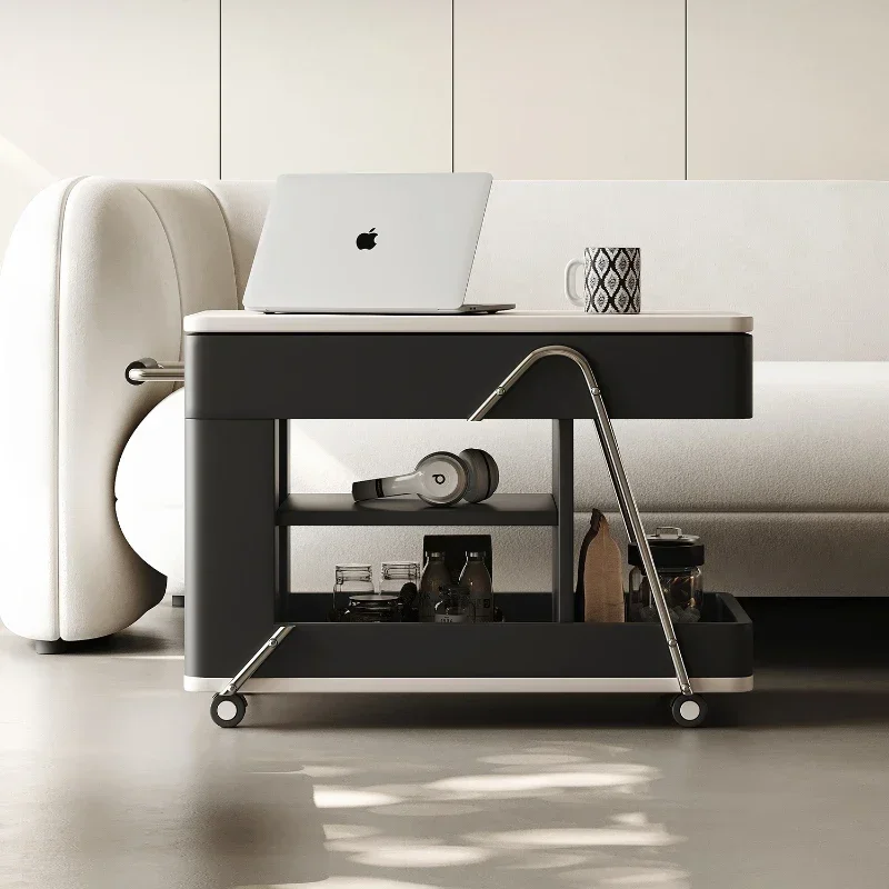 Modern simple movable lifting side few small apartment living room multi-functional trolley coffee table