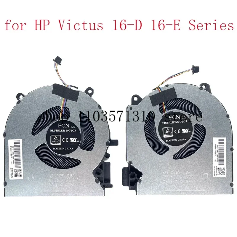 

Replacement New Laptop CPU + GPU Cooling Fan for HP Victus 16-D 16-E 16-e0011ns TPN-Q263 Series 60W/80W