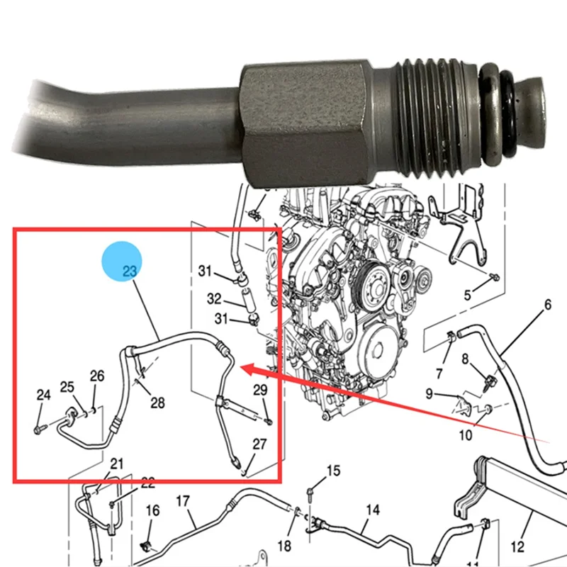 

Power Steering Gear Hose 22912855 For Buick Enclave 3.6 2009-2017 High Pressure Oil Pipe