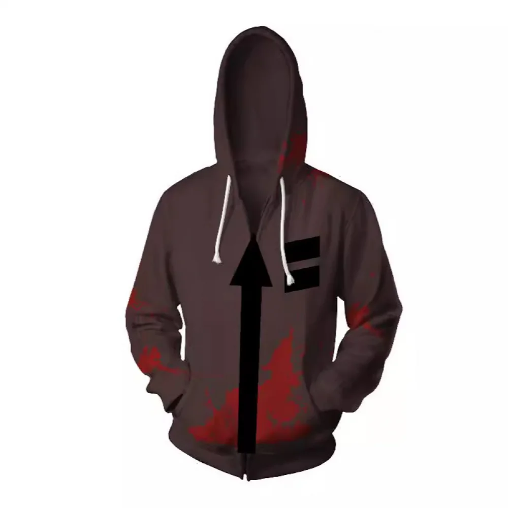 

Unisex Printed Angels Isaac Foster Jacket Anime Adult Zipper Hoodie Halloween Carnival Cosplay Costume
