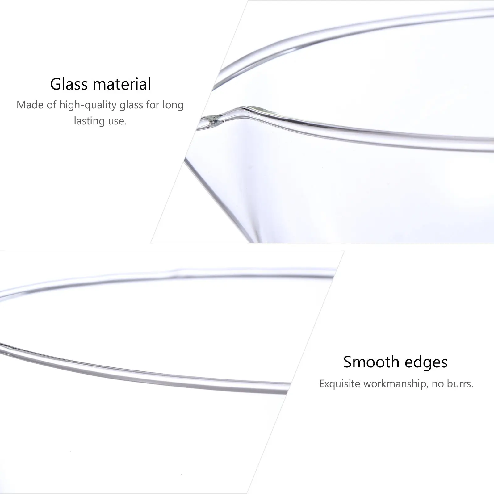 Glass Evaporating Dish Round Bottom with Spout, Heat-Resistant Lab Evaporation Basin, High Transparency & Reusable