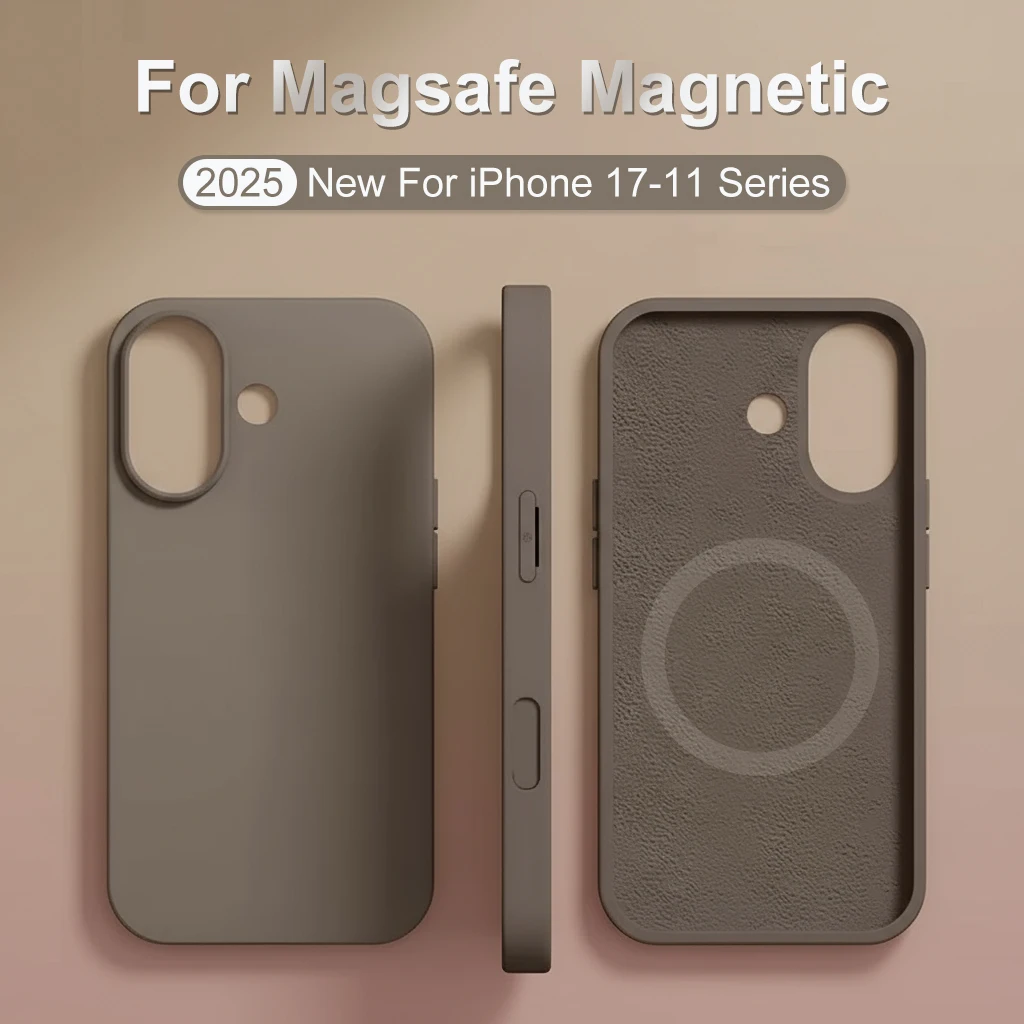 For iPhone 17 Pro Max For Magsafe Liquid Silicone Case For Apple iPhone 17 Air Magnetic Wirless Char