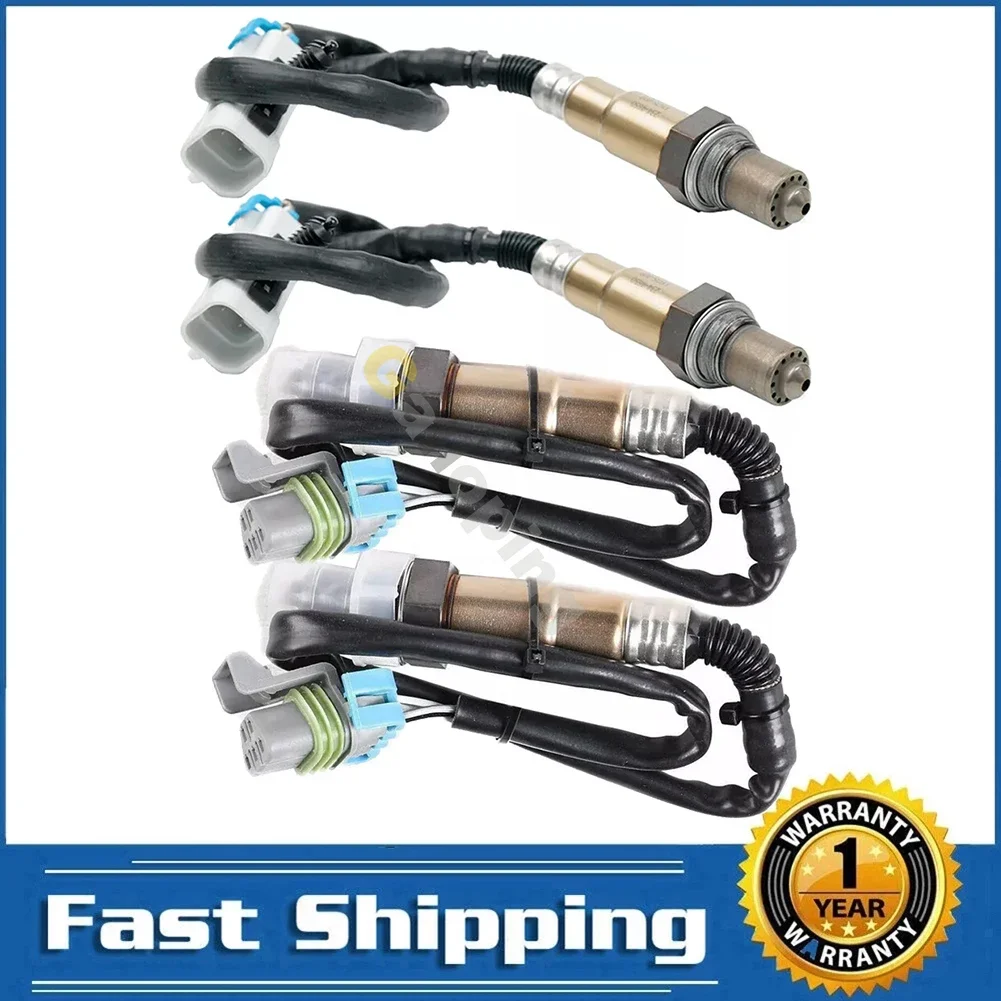 4Pcs Upstream Downstream Oxygen Sensor 1 & 2 For 2008 Buick Enclave 2007 2008 GMC Acadia Saturn Outlook 3.6L V6 4 Wires Lambda