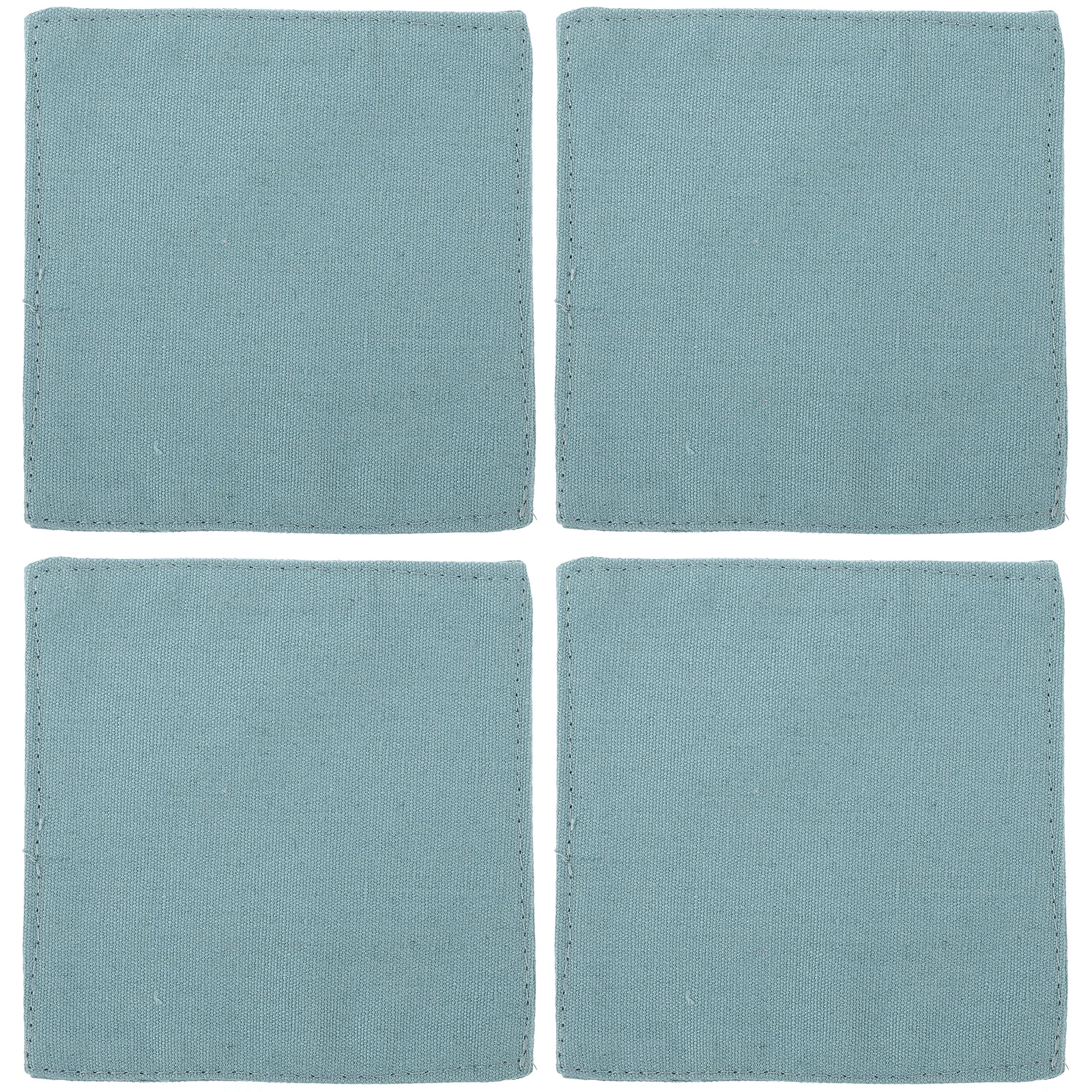 

4Pcs Decorative Canvas Coasters Water Absorbent Non-Slip Square Coaster for Home and Coffee Table Square Shape Coaster