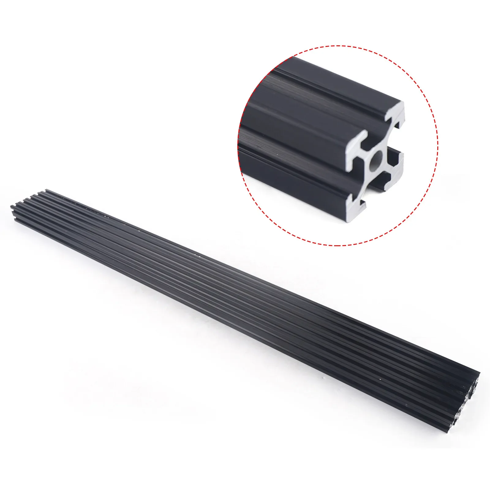 

For Series Black T-Slot Aluminum Extrusion Profile, 20x20x1000mm For CNC And 3D Printer, 10 Packs