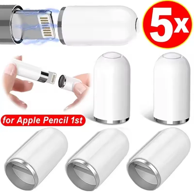 Magnetic Pencil Caps for Apple Pencil 1 Stylus Pens Protector Cover Replacement Magnet Tablet Pen Cap for iPencil 1st iPad Pro