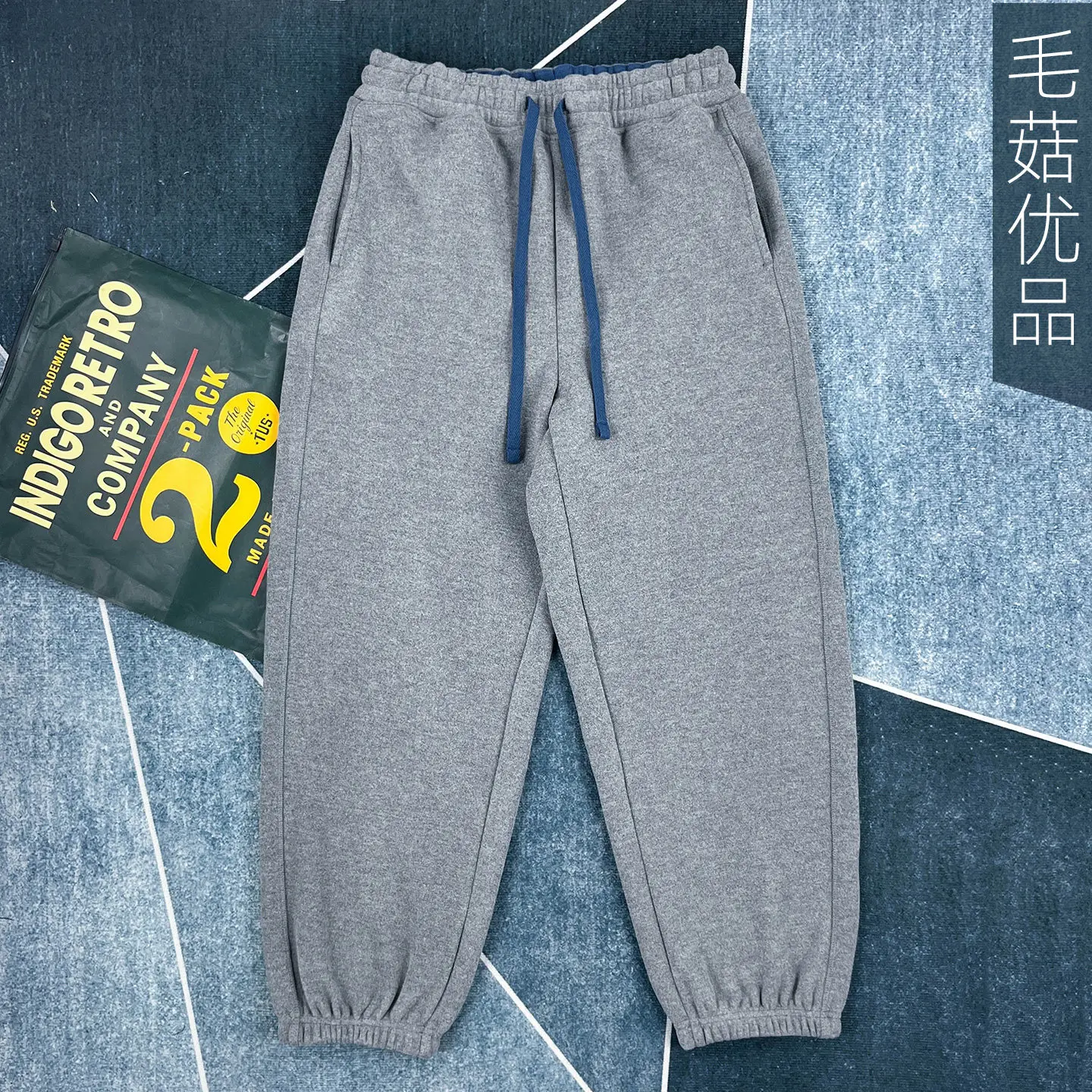 

Австралийские толстые термобелье на флисовой подкладке для мужчин, свободный крой с манжетами по краю, зимние спортивные брюки в японском стиле с широкими штанинами