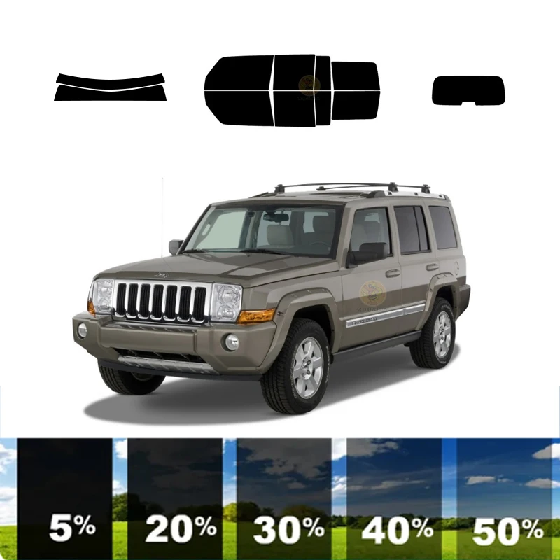 

precut Removable Window Tint Film For Car 100% UVR 5%-70%VLT Heat Insulation Carbon ﻿For JEEP COMMANDER 4 DR SUV 2006-2010