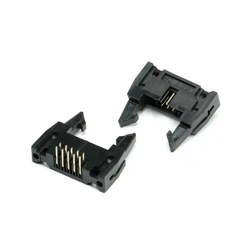 مقبس قرن الوعل DC2، دبوس مستقيم، دبوس منحني 10/14/16/20/26/30/40P، موصل مشبك قرن الوعل، 2.54 مم #3