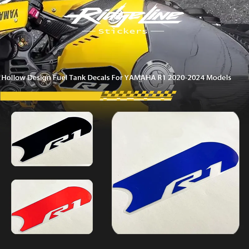 

Hollow Design Fuel Tank Decals For YAMAHA R1 2020-2024 Models