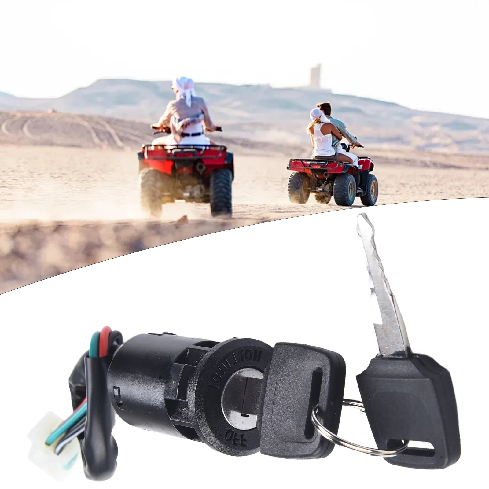 Four Wheel ATV Ignition Switch Ignition Switch Installation Location Motorbike Non Deformation Off Road Quick Installation