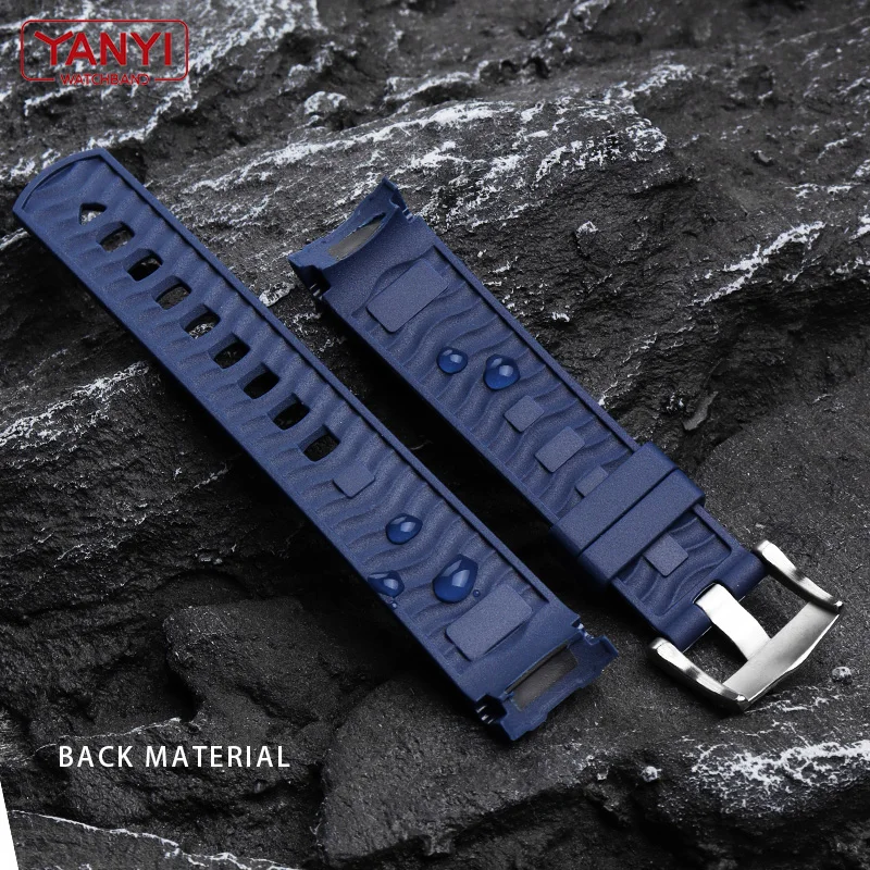 Rubber Watch Strap for omega New seamaster 300 watchband 20mm high-quality watch band pin buckle Curved end wristwatches belt