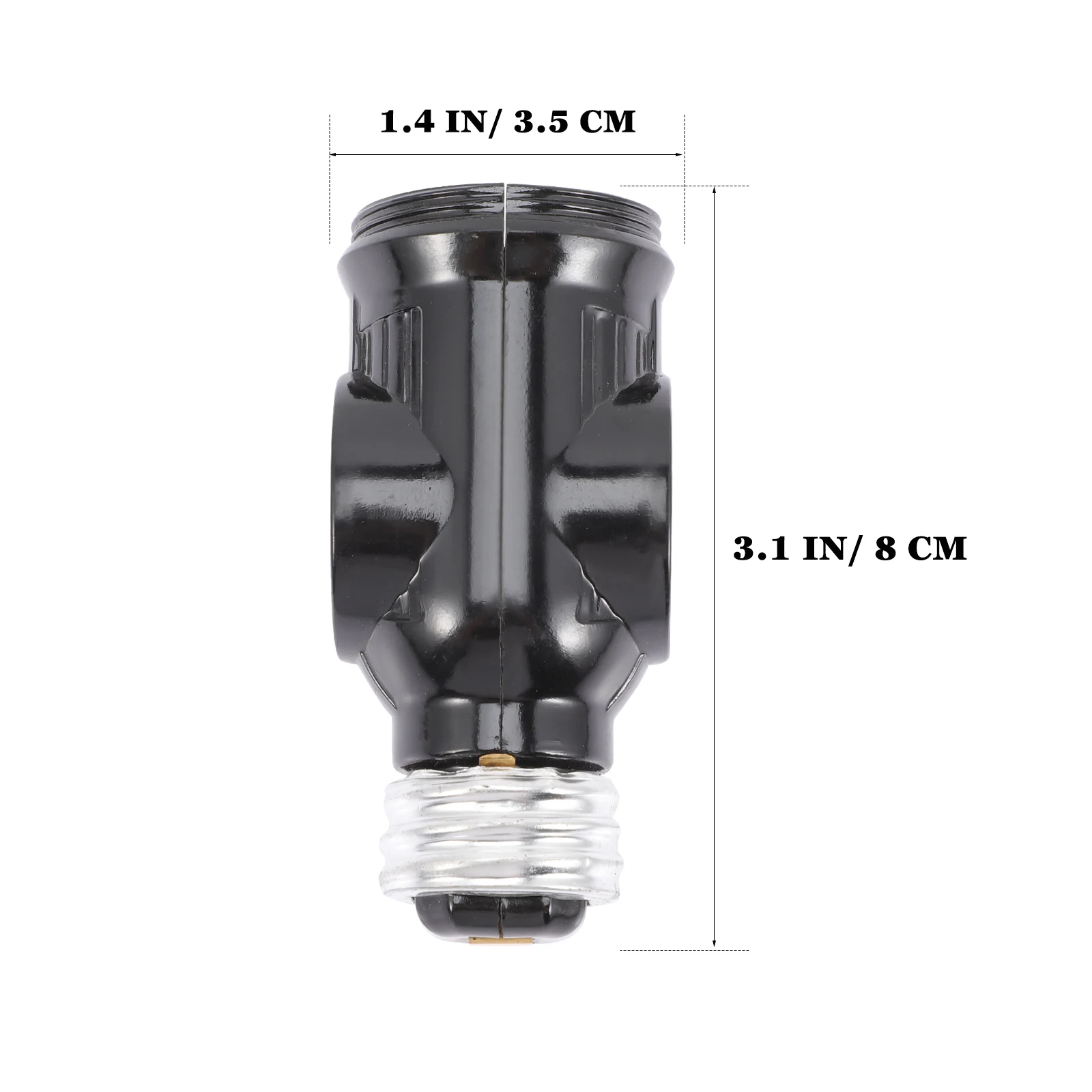 

2Pcs E26 Light Bulb Socket Outlet Plug Adapter Us Socket Splitter for Garage Workshop Temporary Lighting Outlet Plug Splitter