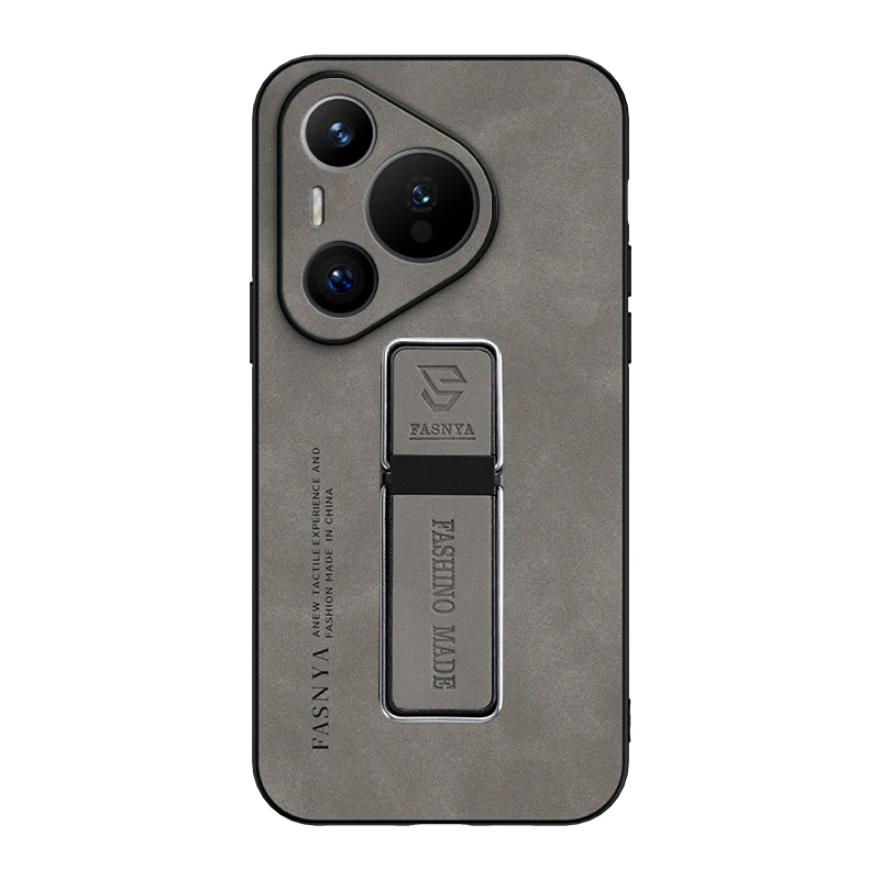 

Leather Case Stand Soft Phone Case For Huawei Pura 70 Pro Pura 70 Ultra With Metal Plate Support Car Hold Back Cover Phone Shell