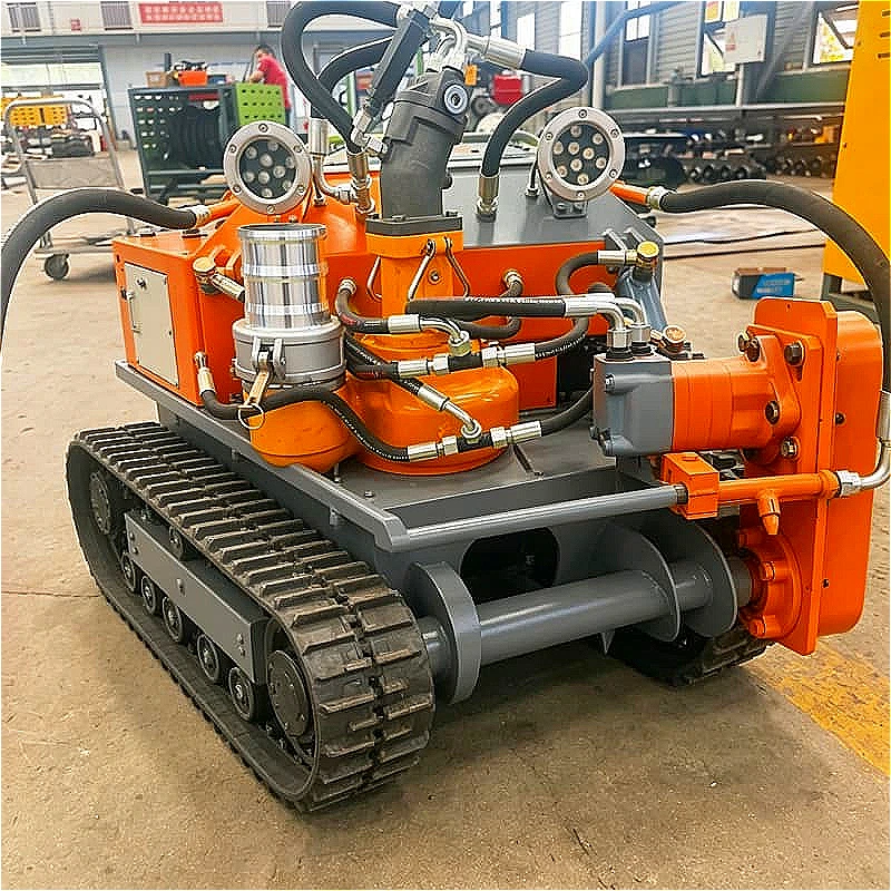 Remote Controlled Underwater Dredging Robot Tracked Vehicle With Suction Pump Camera For Pond Lake Sediment Cleaning Customized