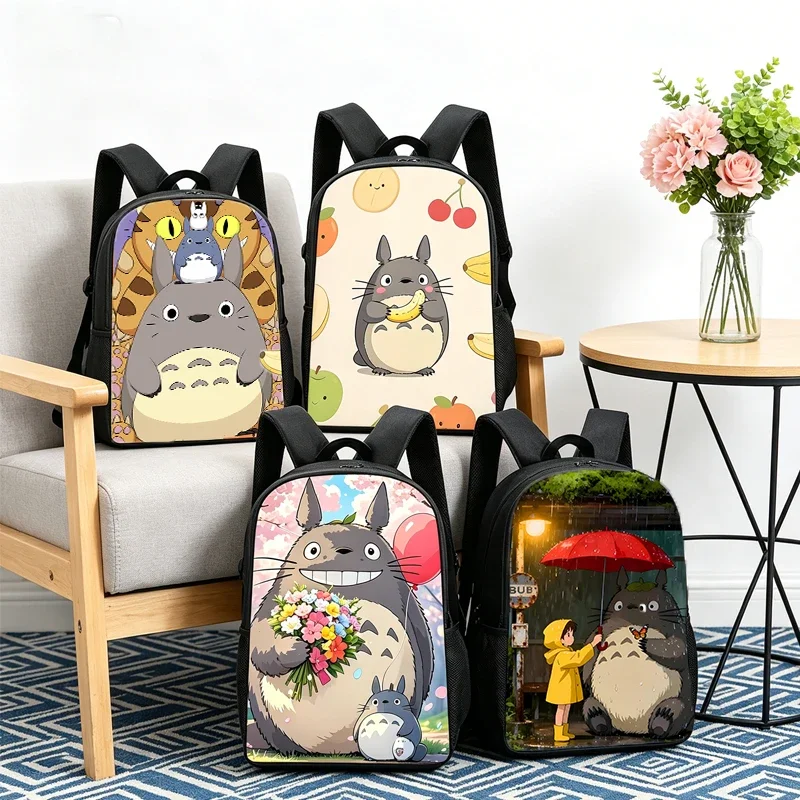My Neighbor Totoro Rucksäcke für Studenten, Damen, Herren, Reisetasche, Grafikdruck, Mochila, Kawaii, Jungen, Mädchen, Rucksack, Kinder, Schultasche