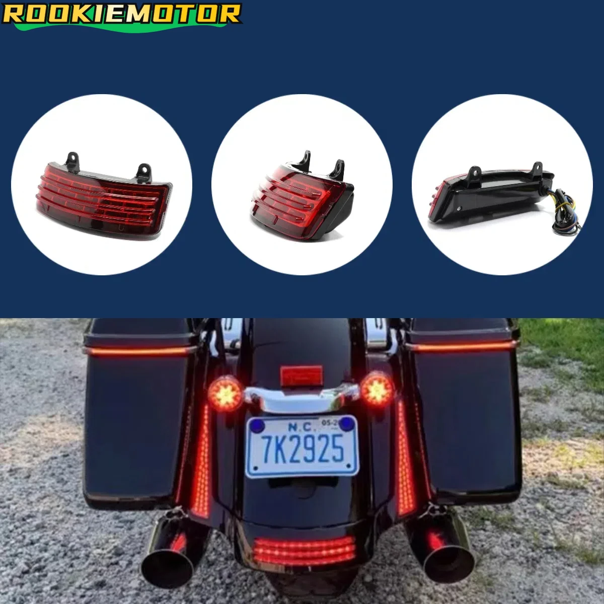 Motorcycle Modified Retro For Harley Road Glide Special/Road King Special/Street Glide Special LED Taillight Turn Signal Light