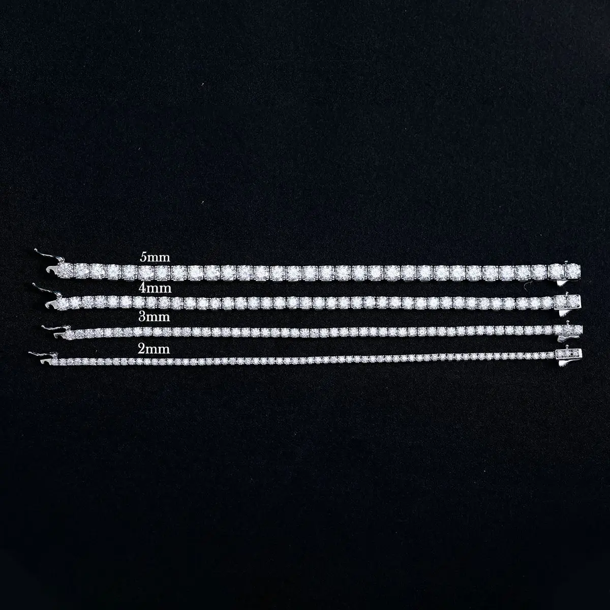 

Real 3MM D VVS Moissanite Tennis Bracelet Passes Diamond Sparkling Gemstone Solid S925 Silver Jewelry Wedding Women Gift