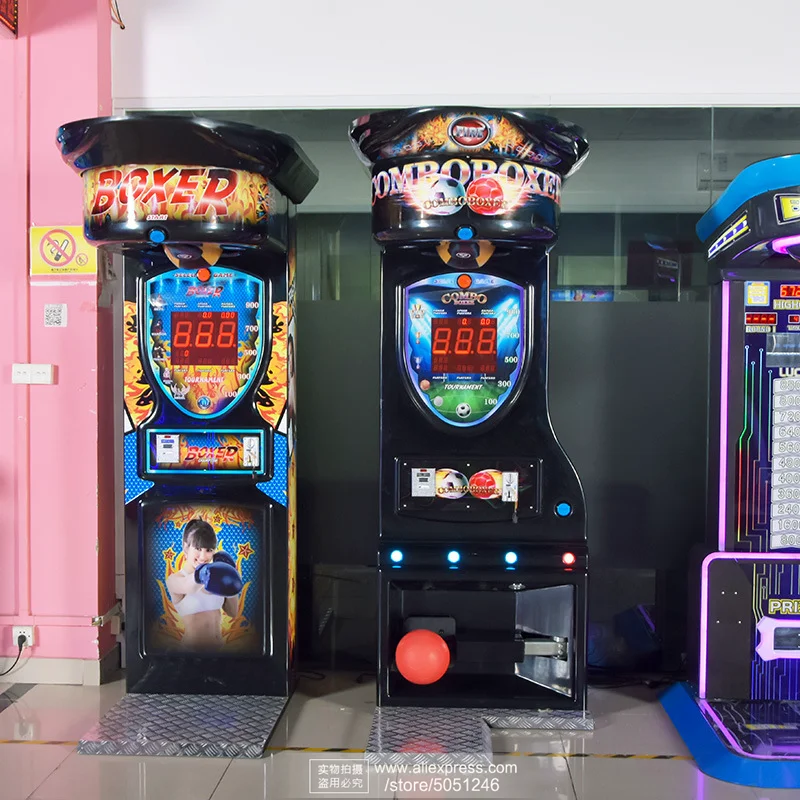 Indoor Sport Coin Operated Combo Boxer Games Amusement Center Lottery Tickets Redemption Kick And Boxing Punch Arcade Machine