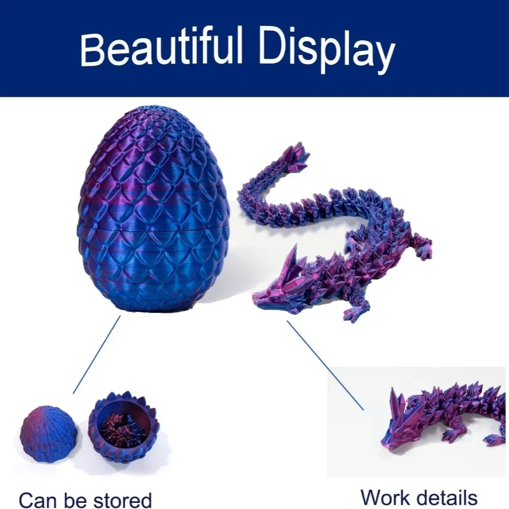 الإبداعية الضغط التنين البيض الحرباء البندول 3D الطباعة مجموعة كاملة من الهدايا الملونة مجموعة اللعب الديكور الملونة
