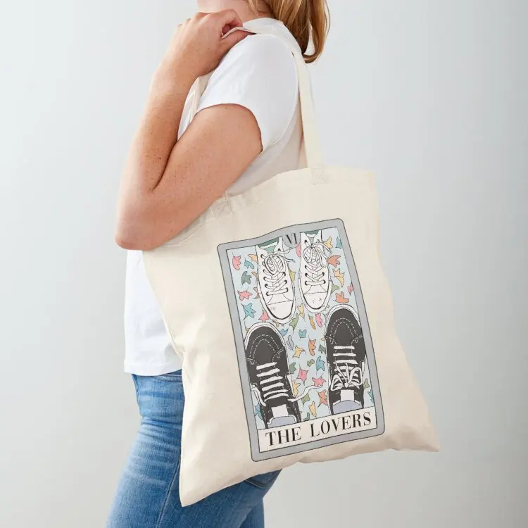 

Nick and Charlie Heartstopper Tarot Tote Bag Customizable tote bag Large bags for women university shopper bag