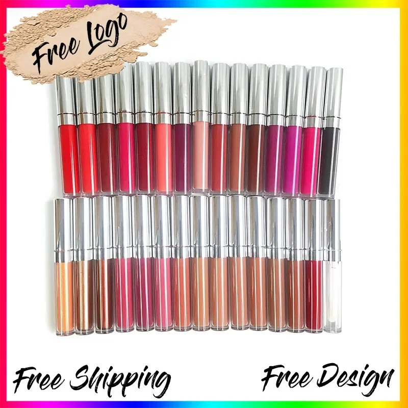 

Custom 30colors Non-fading Liuquid Lipstick Long Lasting Waterproof Non Stick Cup Easy To Apply Matte Glitter Lipgloss Bulk