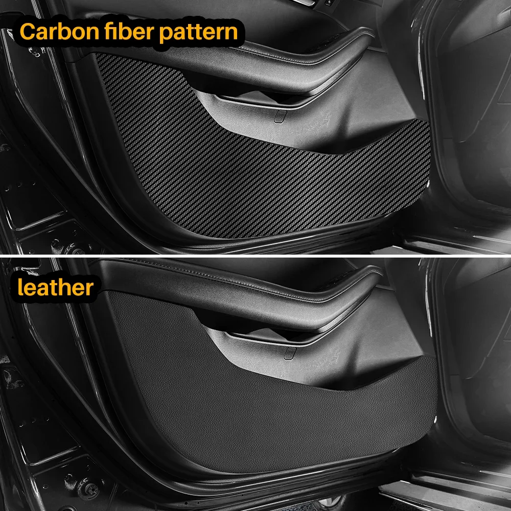 Suede Car Door Anti-kick Pad For Mazda 3 Axela BP 2019 2020 2021 2022 2023 2024 2025 LHD RHD Leather Carbon Mat Protect Interior view 4