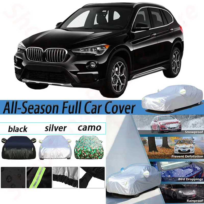 

Waterproof Car Covers For BMW X1 2009-2022 Outdoor SUV Summer Anti-UV Sun Shade Snow Rain Dust Protection Cover