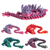 3D Printed Dragon Creative Joint Dragon Movable Handheld Model Home Office Desktop Decor Craft Ornament Birthday Gift for Kids