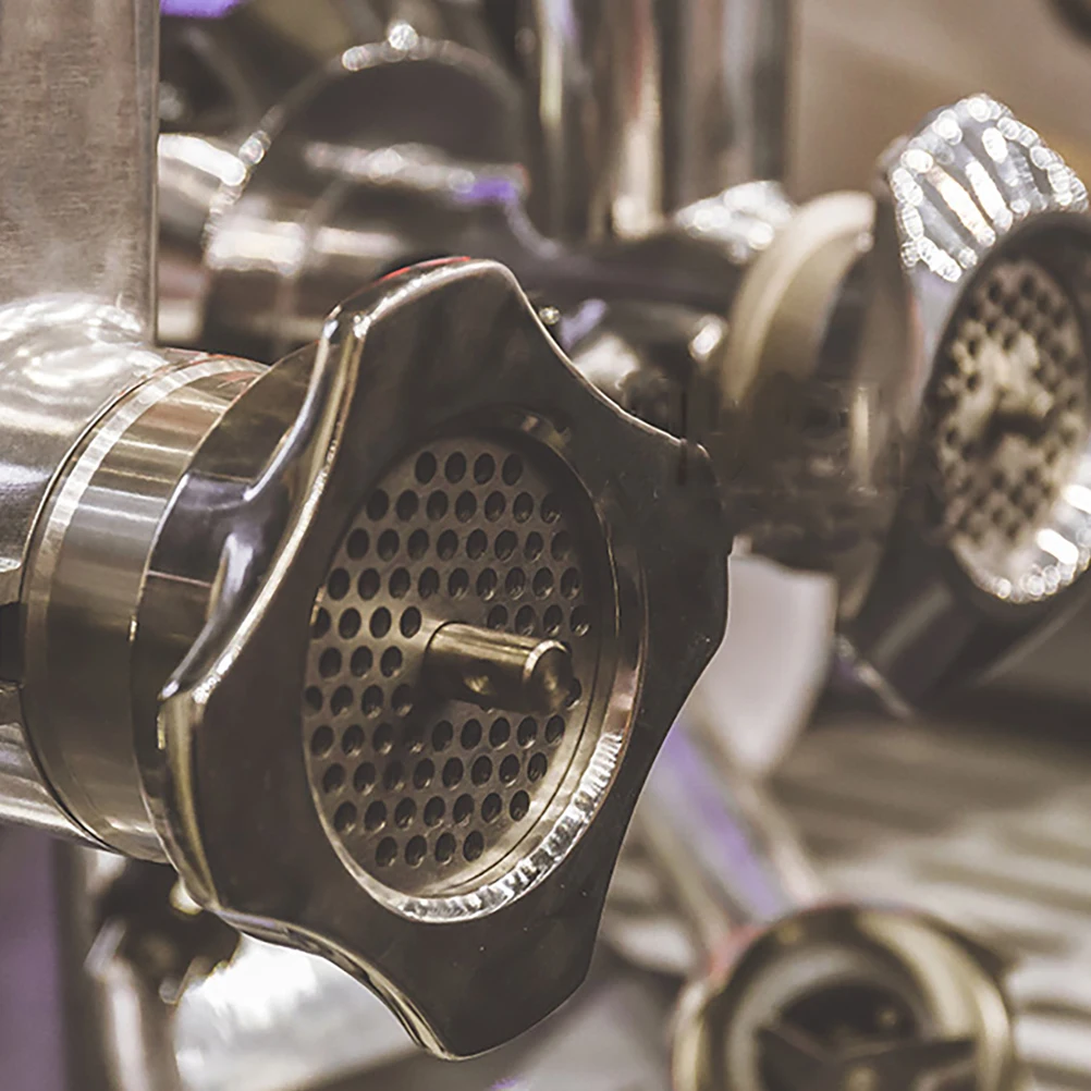 

6pcs Stainless Steel Meat Grinder Accessories Set Cutting Blades Plates 7mm 8.3mm Hole Designs Replacement for Sausage