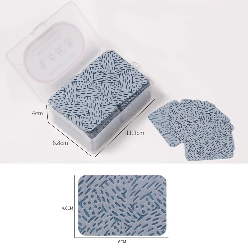 180 pz/scatola Bark Pattern Nail Magic Wipe Cotton Nails Polish Cleaning Glue Bottle Mouth Sheet Kit di armatura per la rimozione dello smalto permanente