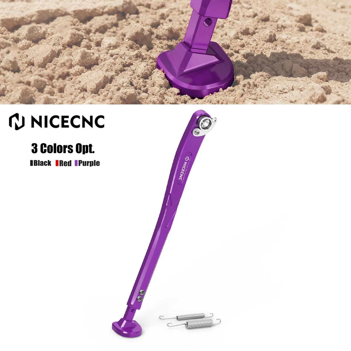 

NICECNC For 2025 2024 Stark Varg MX Kickstand Side Stand For STARK VARG EX Electric Dirt Bike 5-Level Adjustable Stable Stand