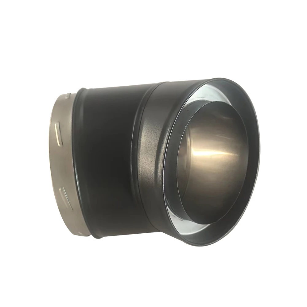 القطر الداخلي 150 القطر الخارجي 200 الفولاذ المقاوم للصدأ طبقة مزدوجة 45 درجة الكوع بيليه موقد مدخنة المداخن الأنابيب