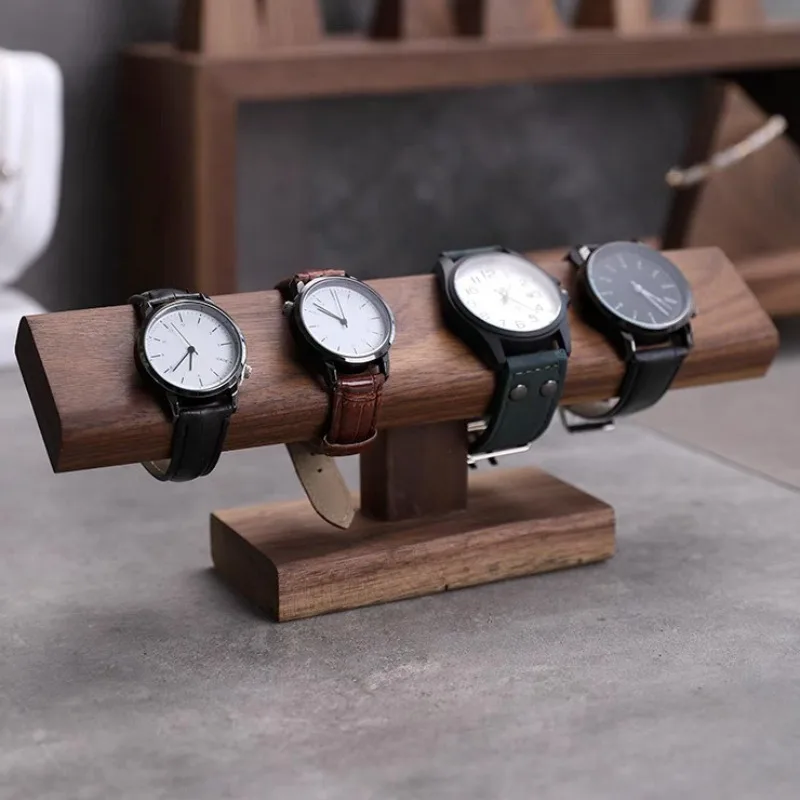 

Подставка для часов из цельного дерева, стеллаж для хранения ретро-часов, роскошная полка для браслета, оптовая продажа, органайзер для ювелирных изделий, держатель