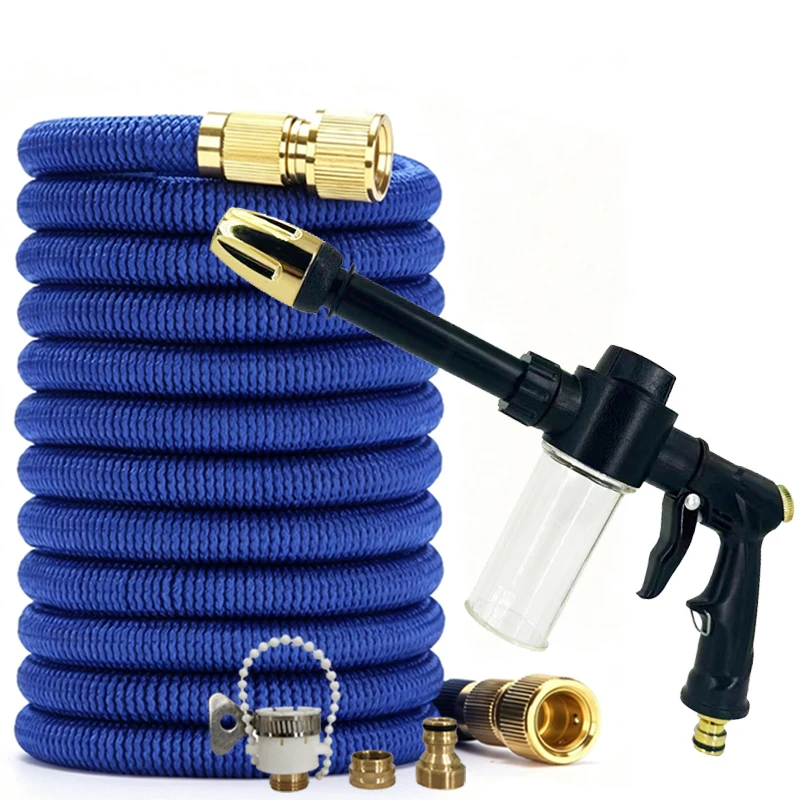 25-125FT Retractable Magic Hose, High-Pressure Car Wash Gun, Foam Water Gun, Garden Water Pipe, Cleaning And Irrigation Supplies